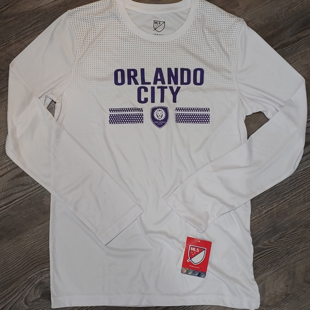 MLS Orlando City Long Sleeve T-Shirt Size Large 14/16